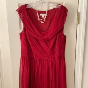 Ann Taylor Draped Chiffon Dress